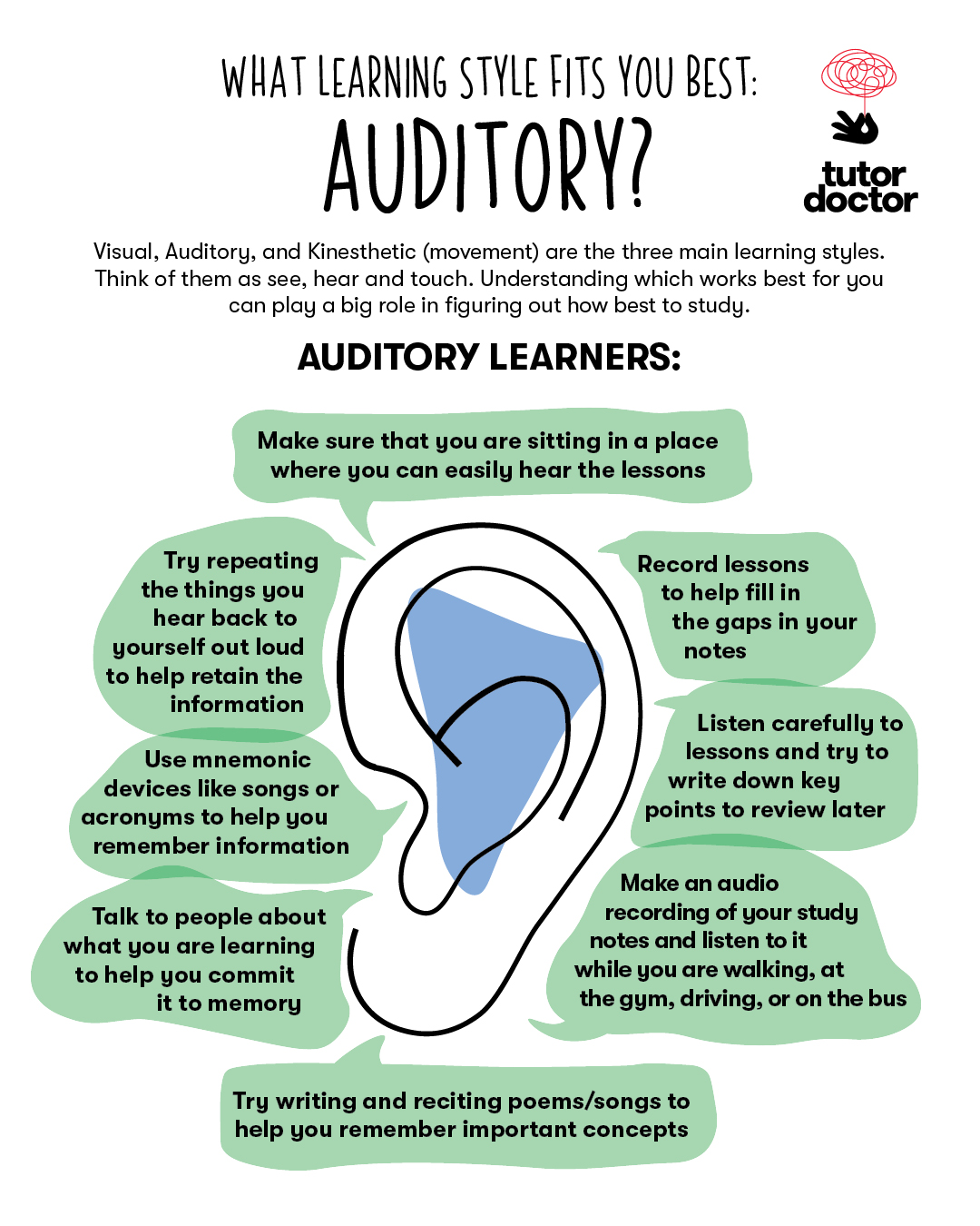 tips for auditory learners